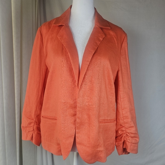 Neiman Marcus Jackets & Blazers - Neiman Marcus Terracotta Linen Blazer
